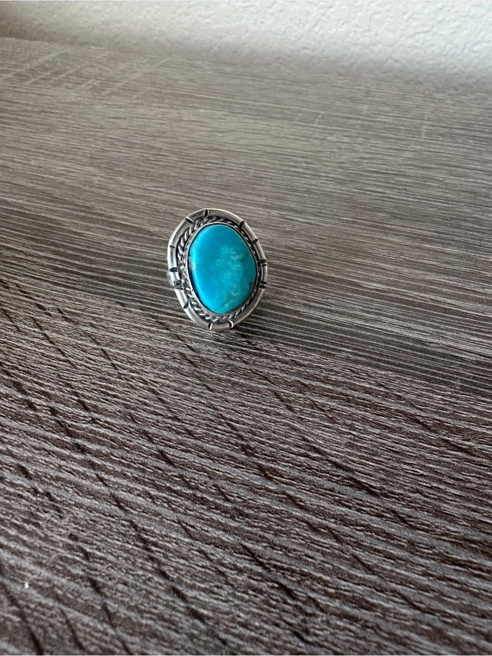 Vintage Navajo Native American Sterling Silver & Turquoise Ring Size 5